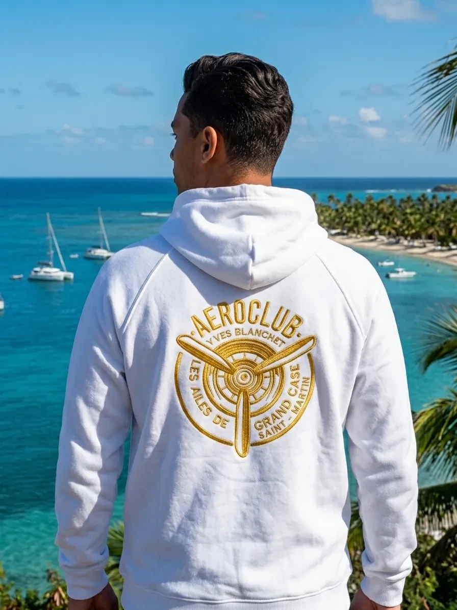 Zip-Up Hoodie by Joah Caraïbes – Embroidery & Premium Finishes